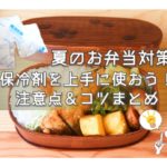 夏のお弁当の保冷剤